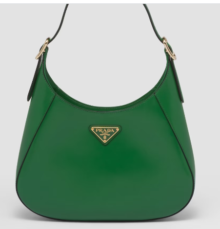 Prada Leather shoulder bag 1BC179 green