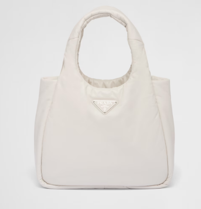 Prada Medium padded Soft nappa leather bag 1BG413 white