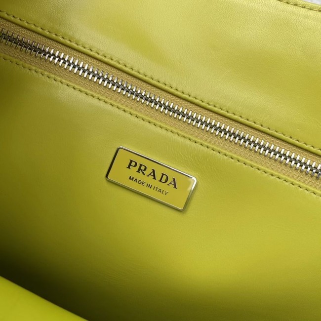 Prada Small antique nappa leather tote 1BG459 yellow