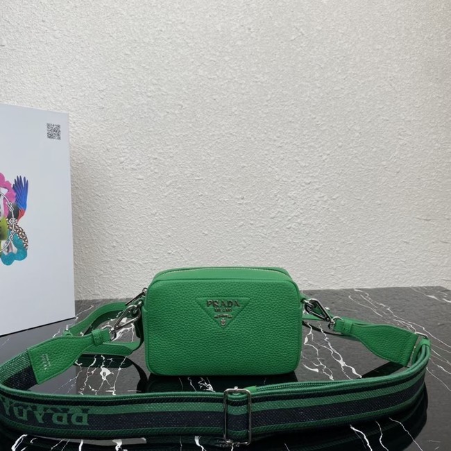 Prada Leather shoulder bag 1BH192 green