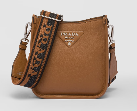 Prada Leather mini shoulder bag 1BH191 Caramel