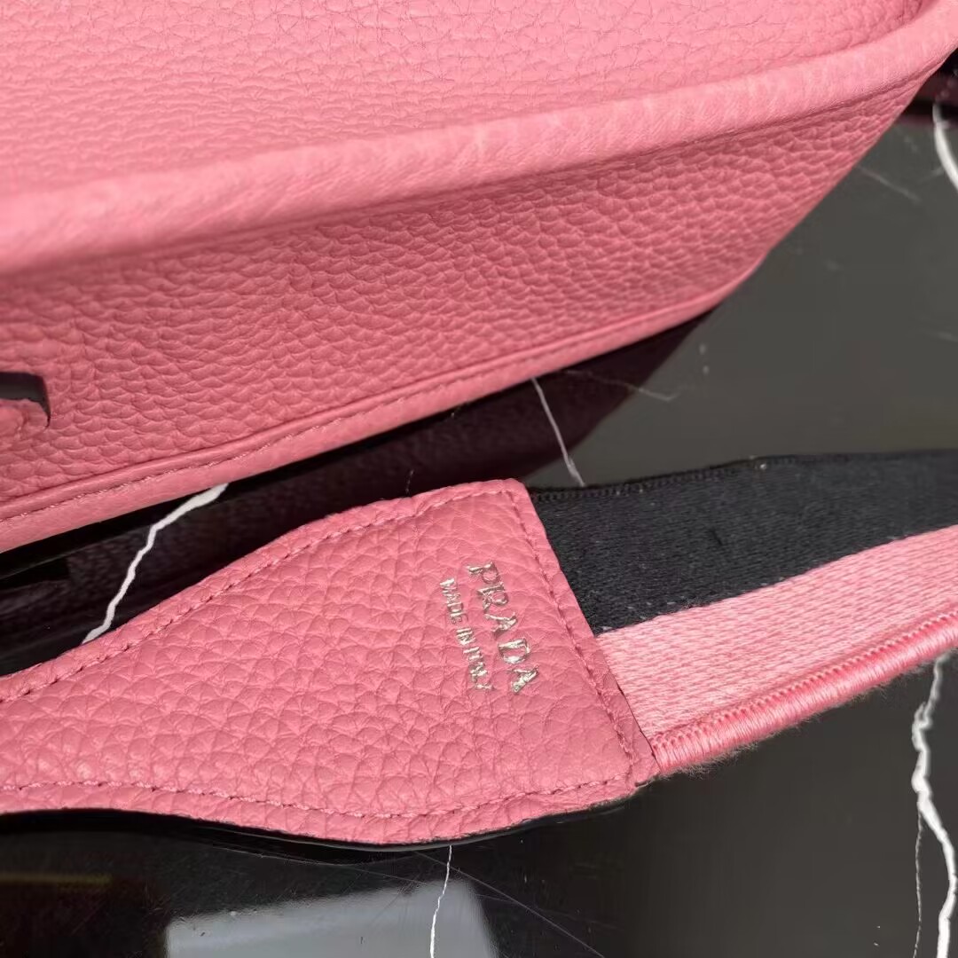 Prada Leather mini shoulder bag 1BH191 pink