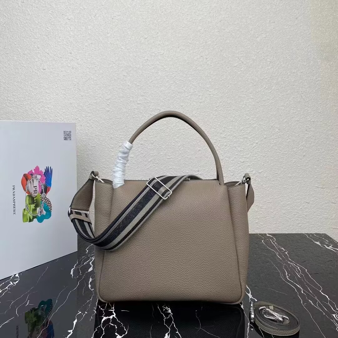 Prada Leather shoulder bag 1NC175 gray