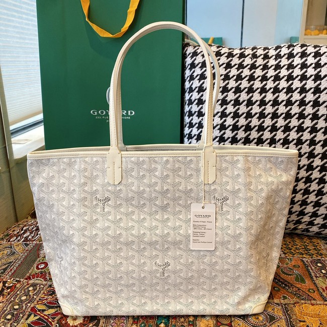 Goyard Calfskin Leather Tote Bag 20217 white