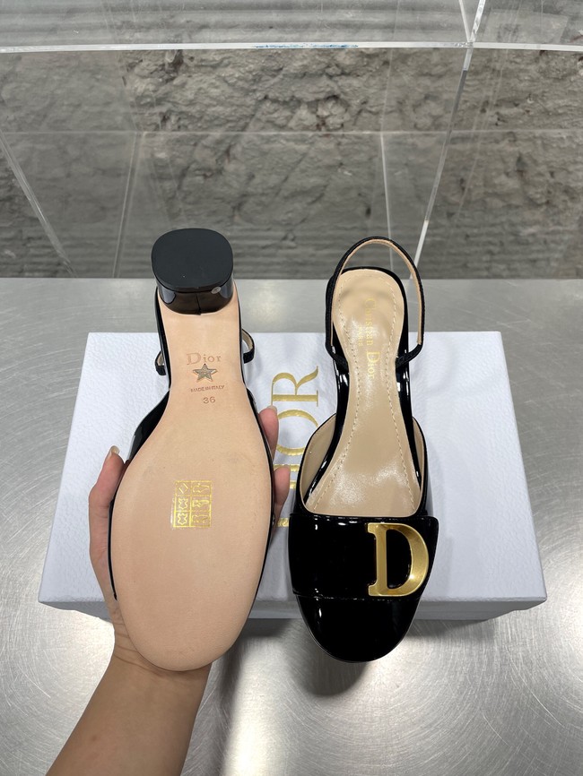 DIOR SLINGBACK PUMP Patent Calfskin 93424-4