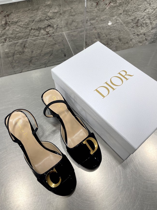 DIOR SLINGBACK PUMP Patent Calfskin 93425-2