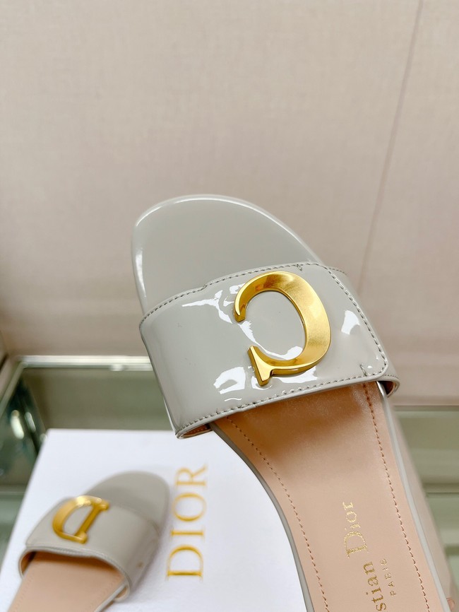 CEST DIOR HEELED SLIDE Patent Calfskin 93448-8