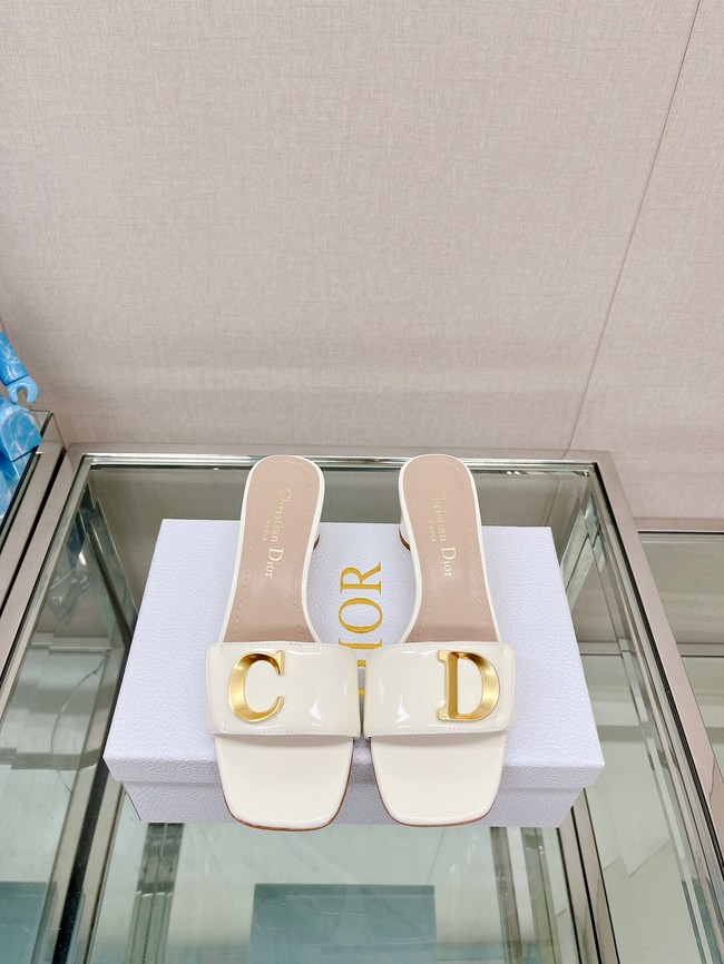 CEST DIOR HEELED SLIDE Patent Calfskin 93449-8