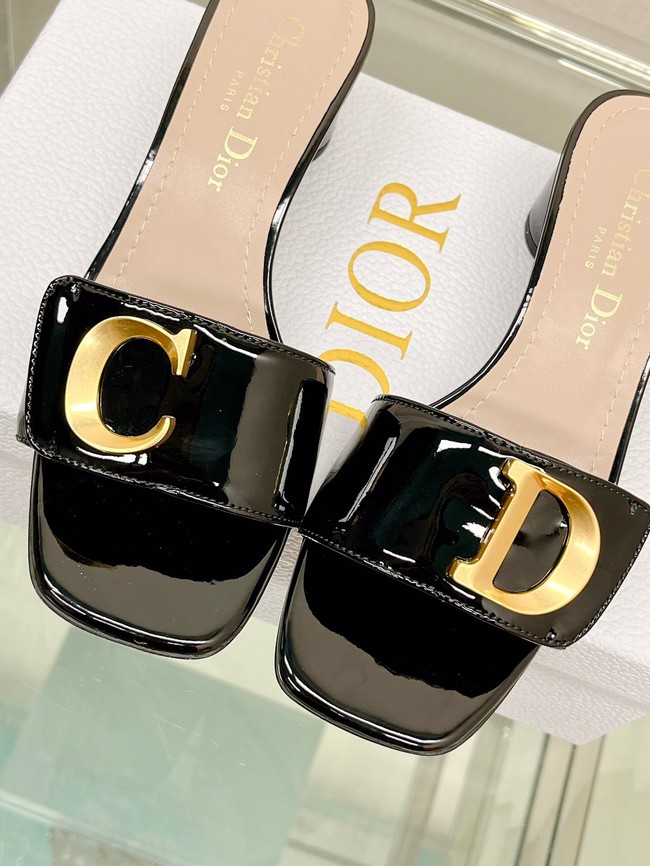 CEST DIOR HEELED SLIDE Patent Calfskin 93449-9