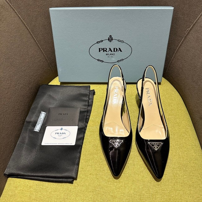 Prada Brushed leather slingback pumps 93512-1