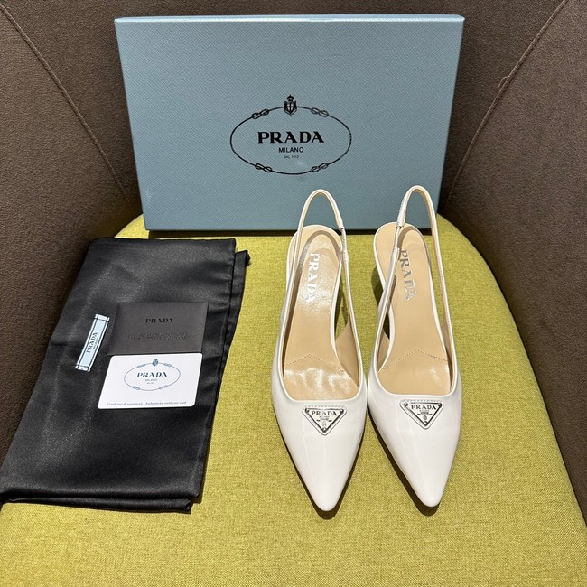 Prada Brushed leather slingback pumps 93512-3