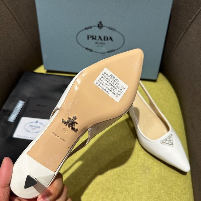 Prada Brushed leather slingback pumps 93512-3