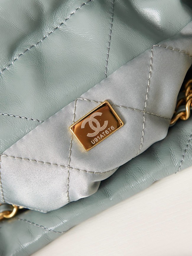 CHANEL 22 MINI HANDBAG AS3980 sky blue