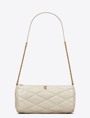 SAINT LAURENT SADE MINI TUBE BAG IN QUILTED LAMBSKIN 699703 VINTAGE WHITE