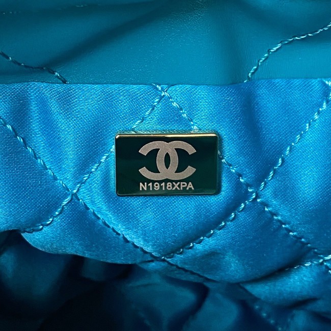 CHANEL 22 MINI HANDBAG AS3980 blue