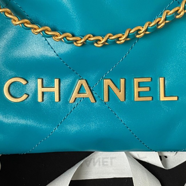 CHANEL 22 MINI HANDBAG AS3980 blue