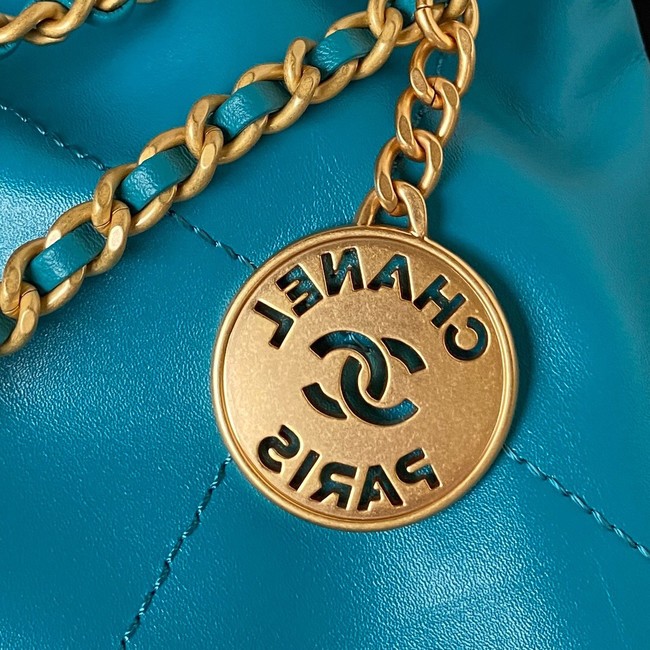 CHANEL 22 MINI HANDBAG AS3980 blue