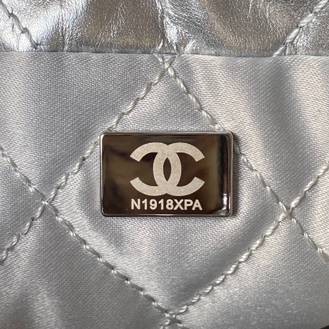 CHANEL 22 MINI HANDBAG AS3980 silver