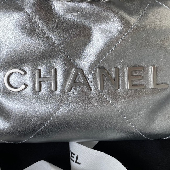 CHANEL 22 MINI HANDBAG AS3980 silver