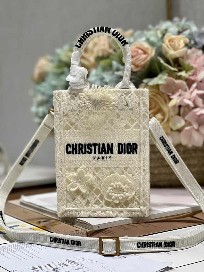 MINI DIOR BOOK TOTE PHONE BAG S5555CR Latte