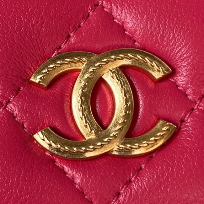 Chanel MINI FLAP BAG WITH TOP HANDLE AP3385 red