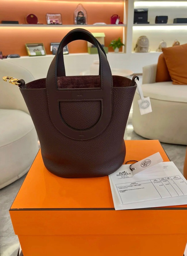 Hermes Original Togo Leather Bag H3602 wine