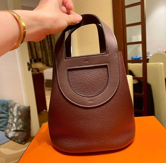 Hermes Original Togo Leather Bag H3602 wine