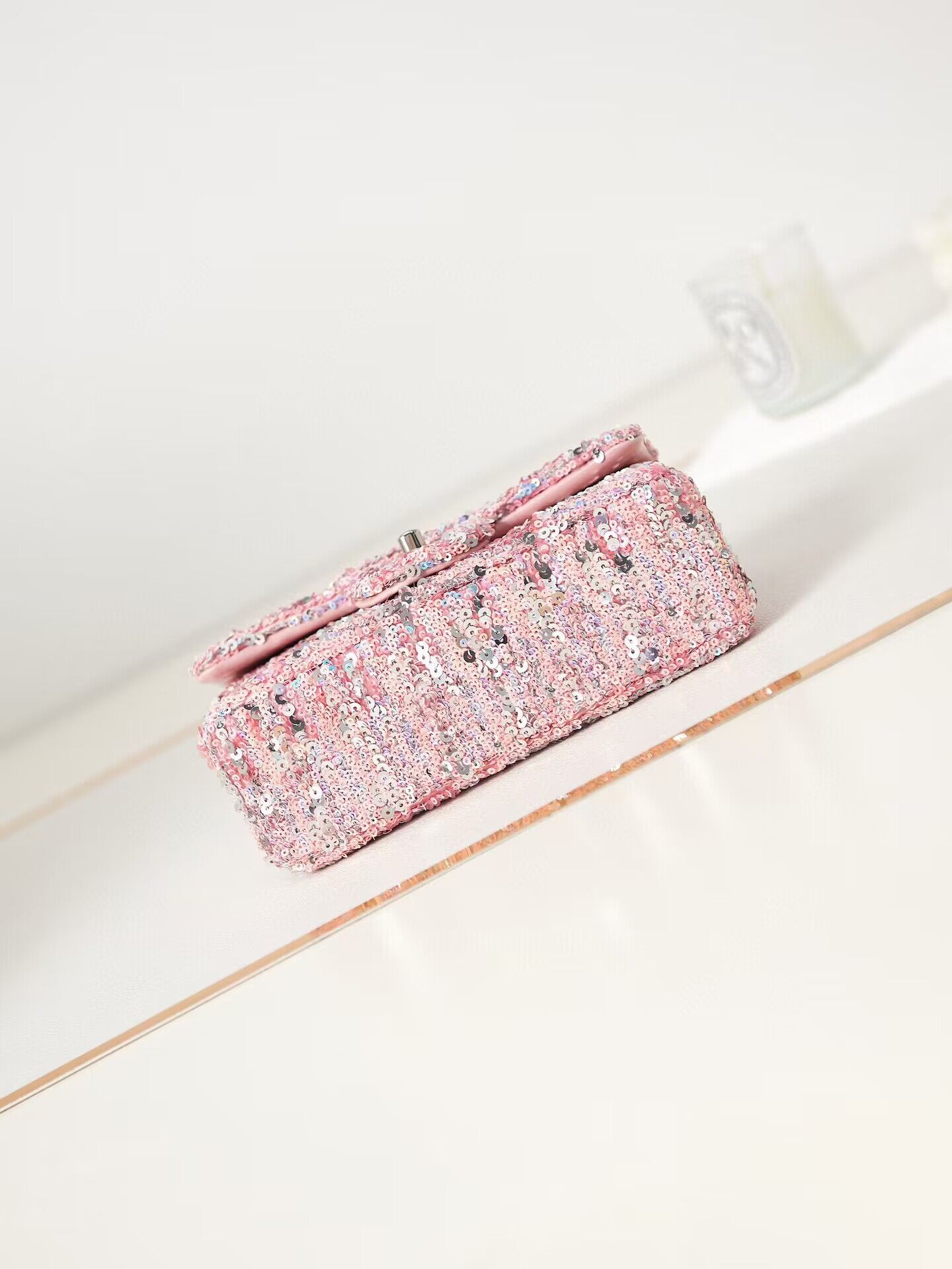 Chanel 23C Sequins CF Shoulder Bag AS3965 Pink