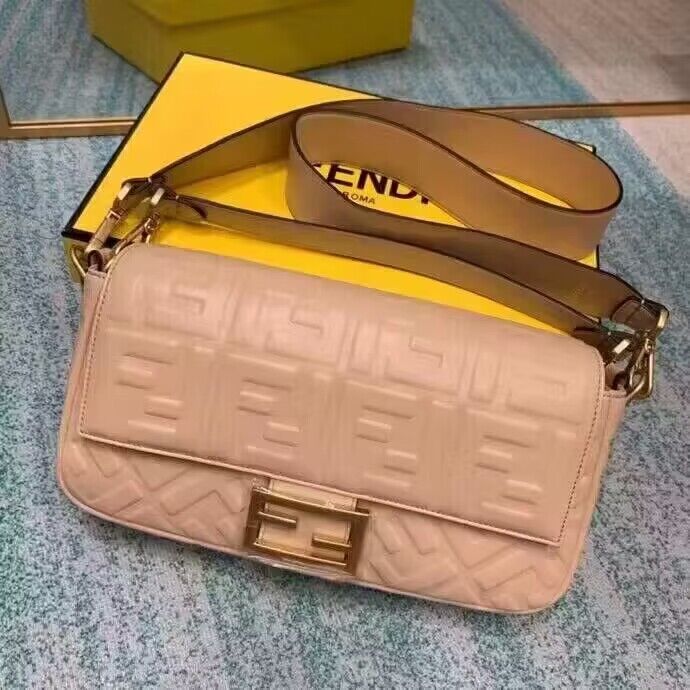 Fendi BAGUETTE Shoulder Bag 8BR600 Light Pink