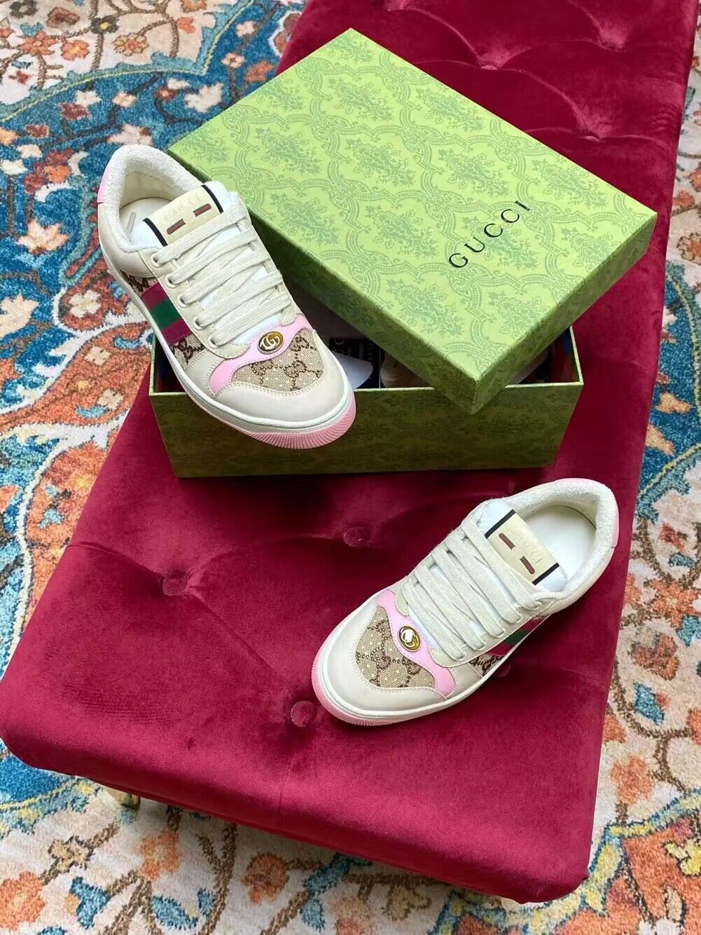 Gucci  GG Sneaker Shoes GG30362 Pink