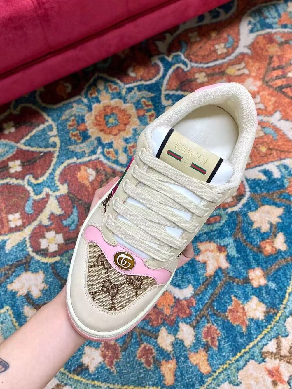 Gucci  GG Sneaker Shoes GG30362 Pink