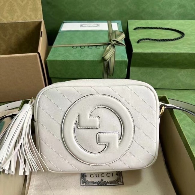 GUCCI BLONDIE SMALL SHOULDER BAG 742360 White