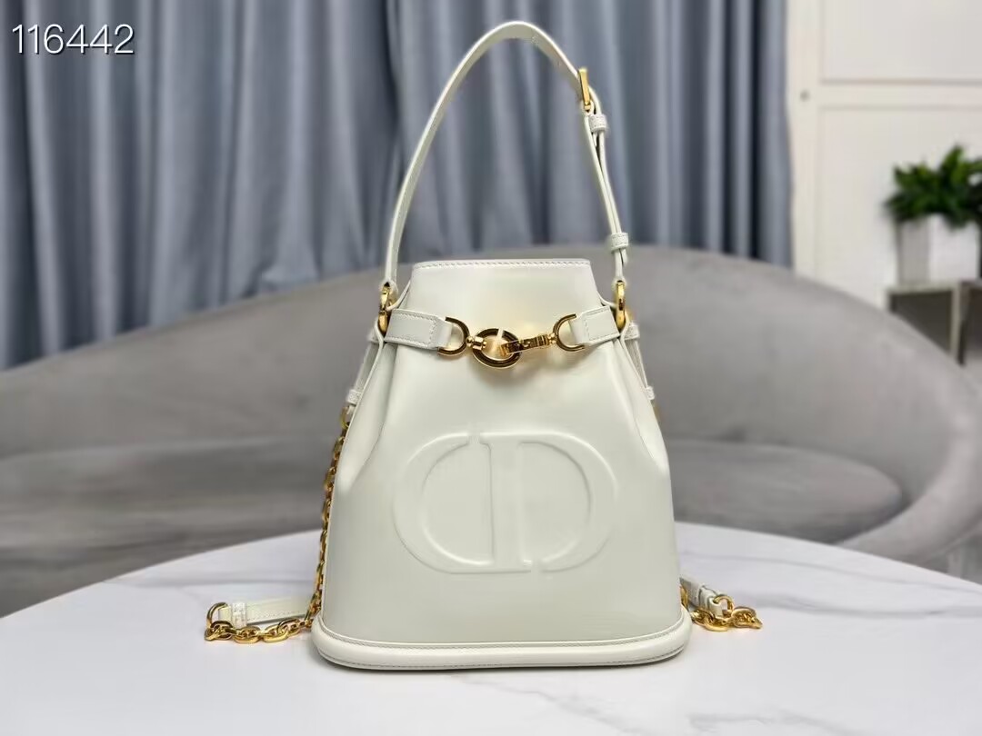 MEDIUM CEST DIOR BAG CD-Embossed Calfskin M2271UBHA Latte