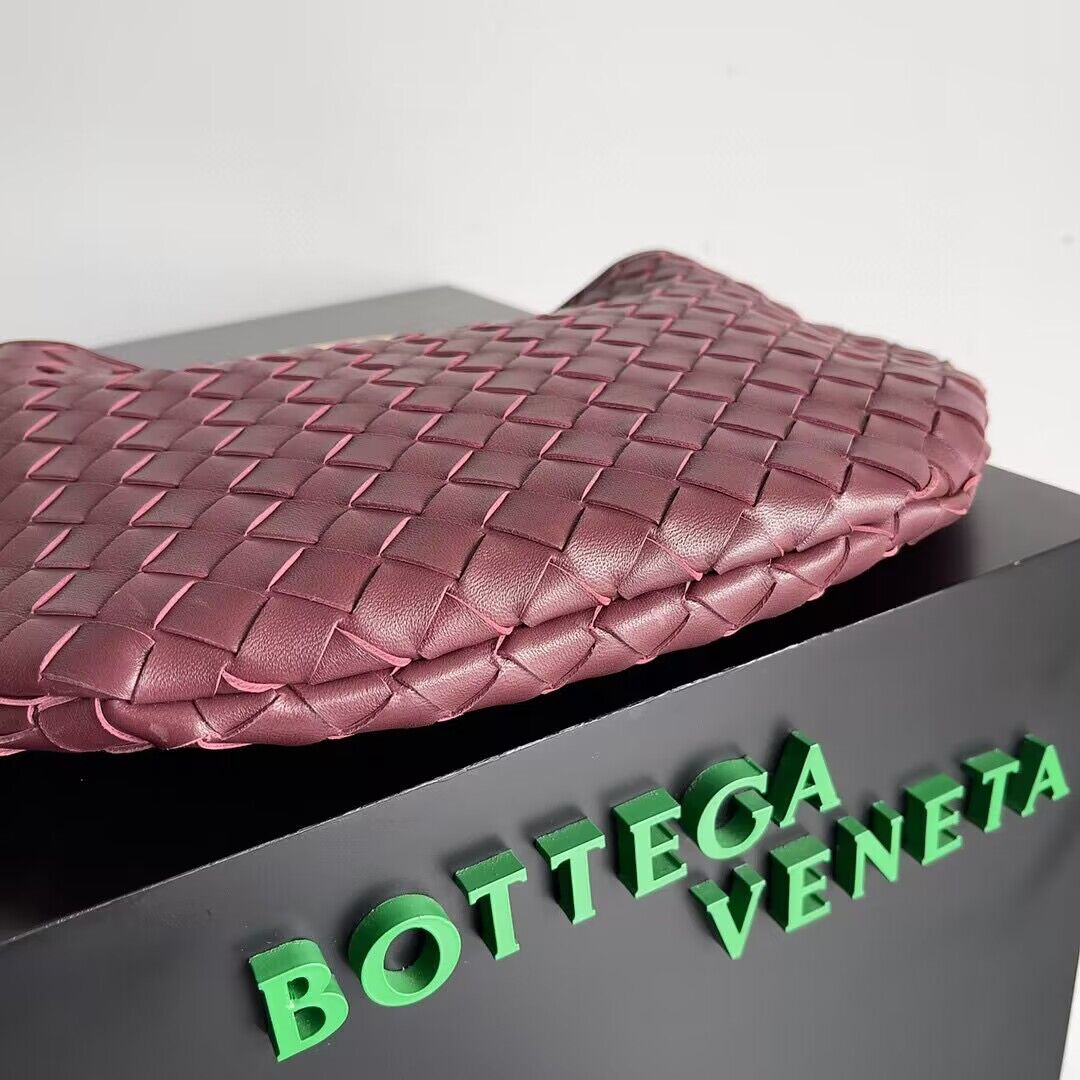 Bottega Veneta Sardine Intrecciato Gold Hardware Handle Bag 716082 Wine