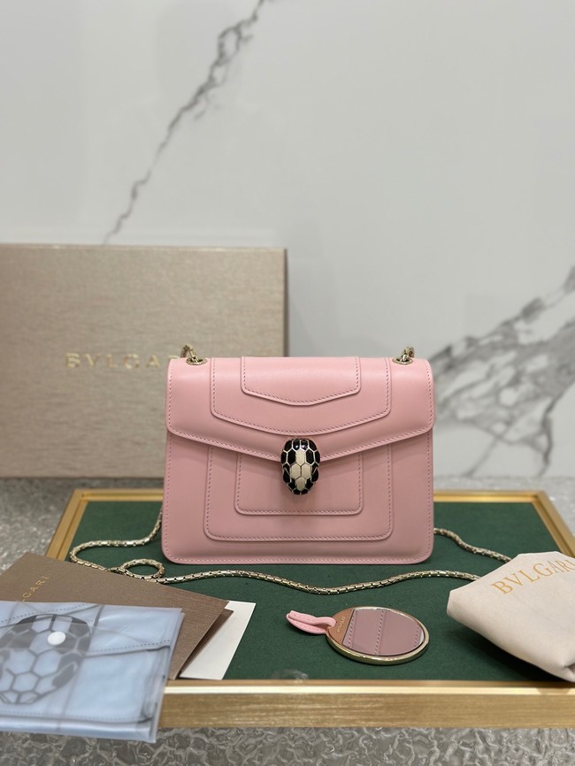 Bvlgari Serpenti Forever leather crossbody bag 35107 pink