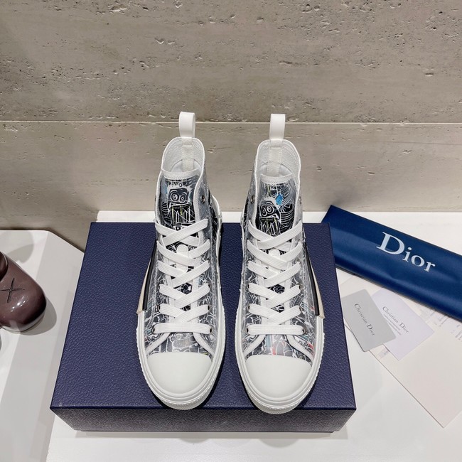 WALK N DIOR HIGH-TOP PLATFORM SNEAKER Dior Oblique Embroidered Cotton 93515-1