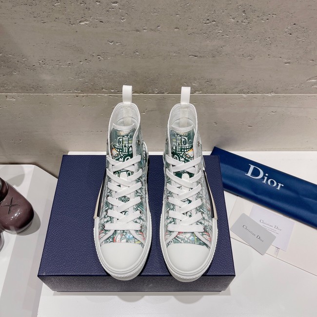 WALK N DIOR HIGH-TOP PLATFORM SNEAKER Dior Oblique Embroidered Cotton 93515-2