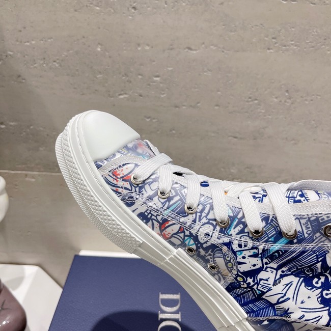 WALK N DIOR HIGH-TOP PLATFORM SNEAKER Dior Oblique Embroidered Cotton 93515-4