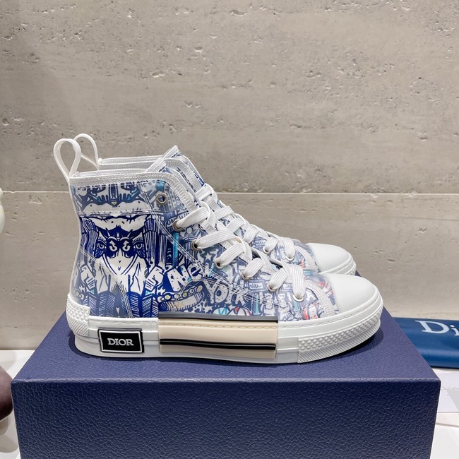 WALK N DIOR HIGH-TOP PLATFORM SNEAKER Dior Oblique Embroidered Cotton 93515-4