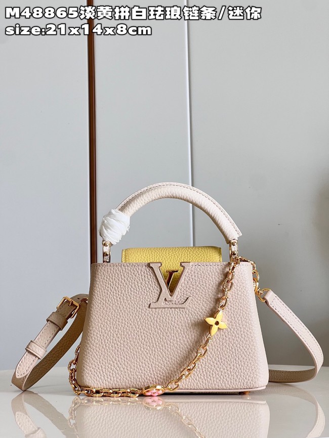 Louis Vuitton Capucines Mini M22375 light yellow