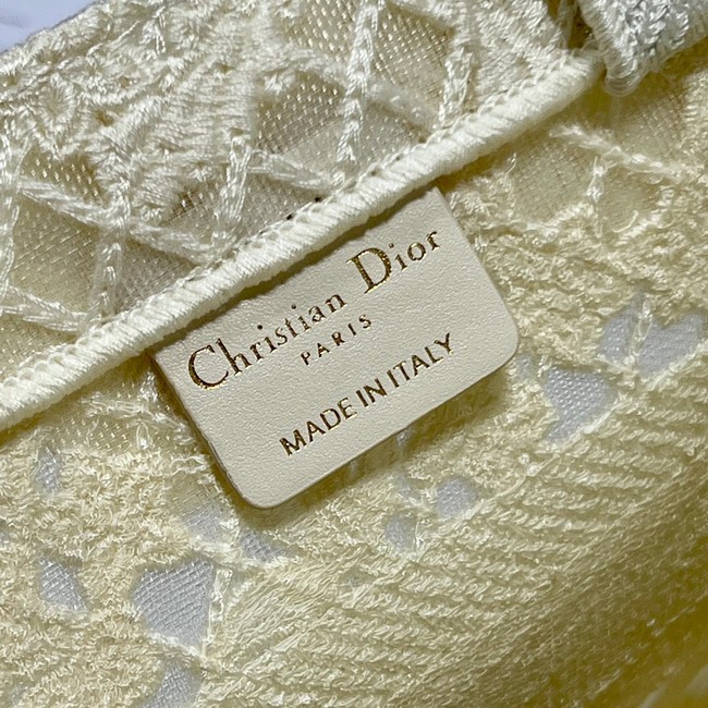 SMALL DIOR DIOR BOOK TOTE D-Lace Embroidery M1296ZRG-1