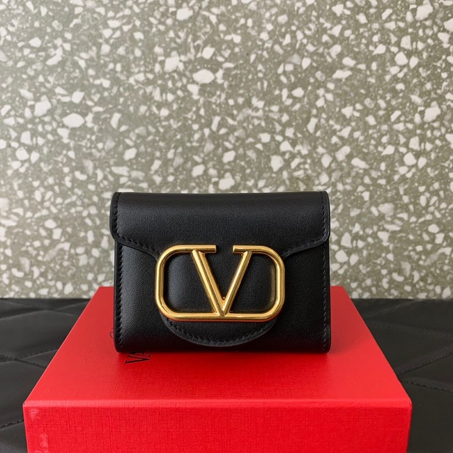 VALENTINO Calfskin Wallet 4138 black