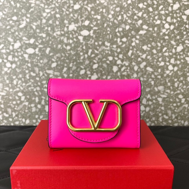 VALENTINO Calfskin Wallet 4138 rose