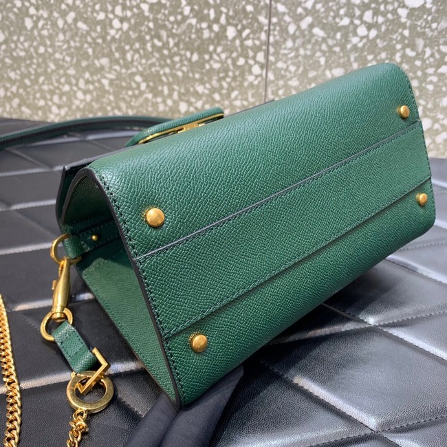 VALENTINO VSLING small Grain calf leather Shoulder bag WB0F53 blackish green