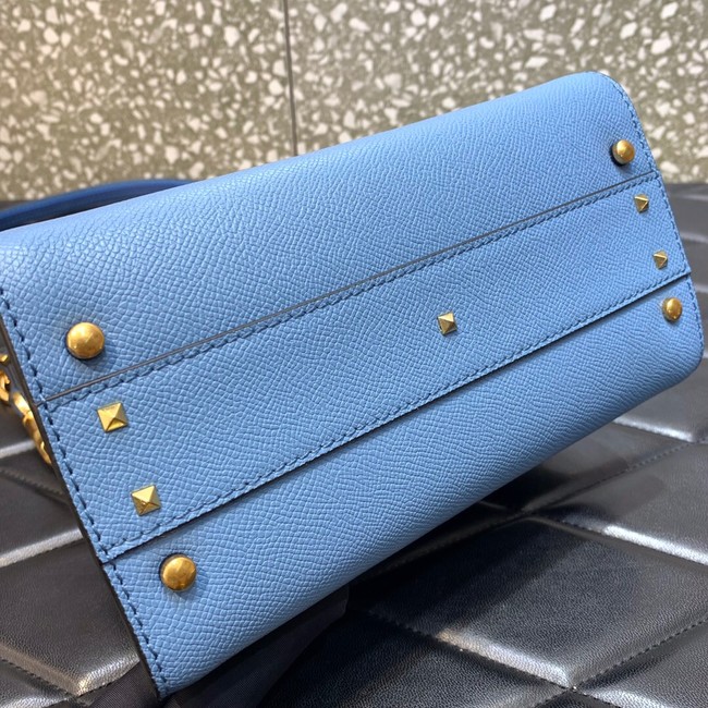 VALENTINO VSLING small Grain calf leather Shoulder bag WB0F53 blue