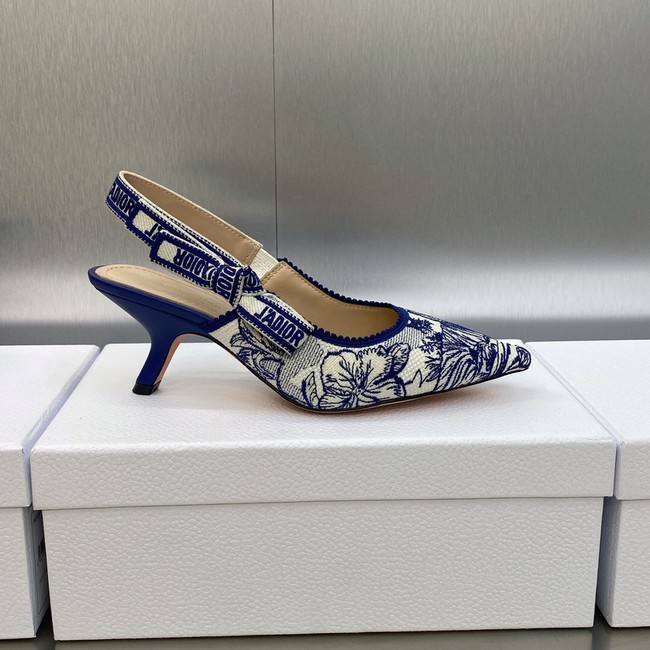 JADIOR SLINGBACK PUMP Embroidered Cotton 93531-2