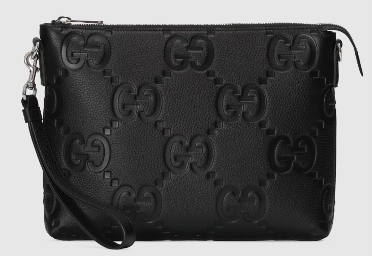 Gucci JUMBO GG MEDIUM MESSENGER BAG 696009 black