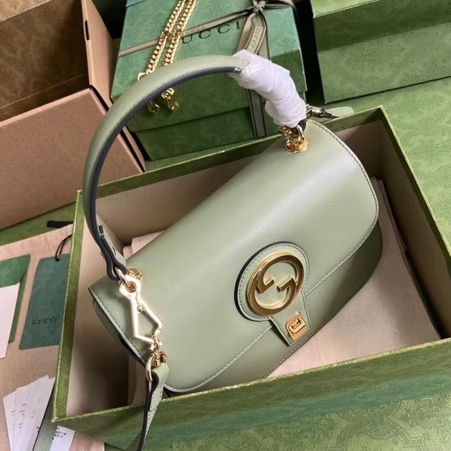 GUCCI BLONDIE TOP-HANDLE BAG 735101 Light green