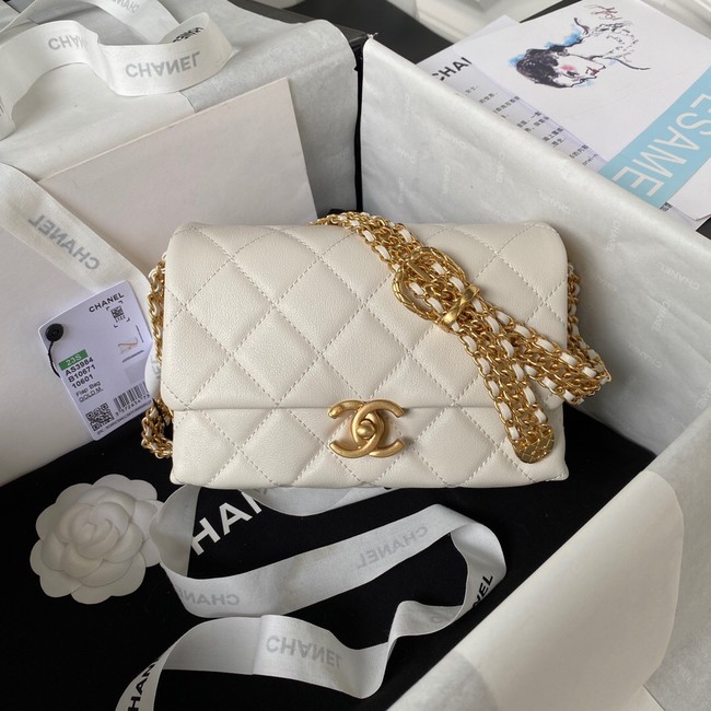 Chanel SMALL FLAP BAG AS3984 white