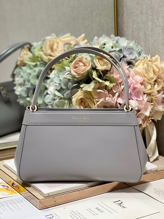 MEDIUM DIOR KEY BAG gray Box Calfskin M1843OBEQ